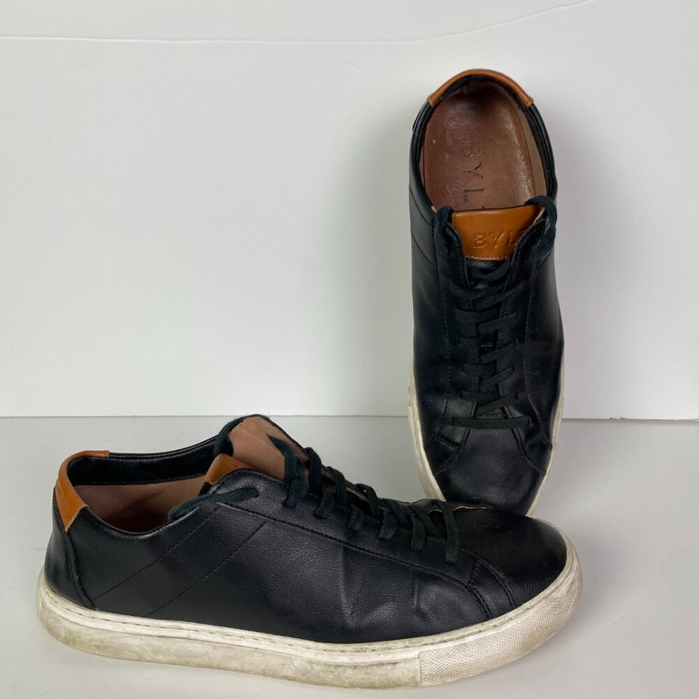 BYLT Everyday Shoes Men's 11 Black Leather Lace Up Sneakers Casual BYLT Premium